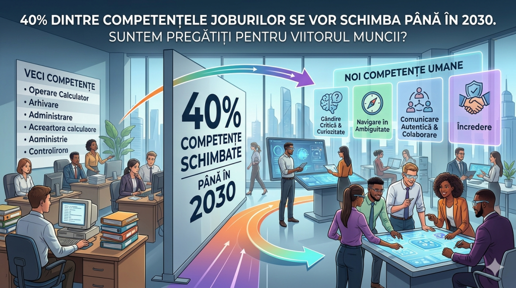 40% dintre competențele joburilor se vor schimba până în 2030: Suntem pregătiți pentru viitorul muncii?